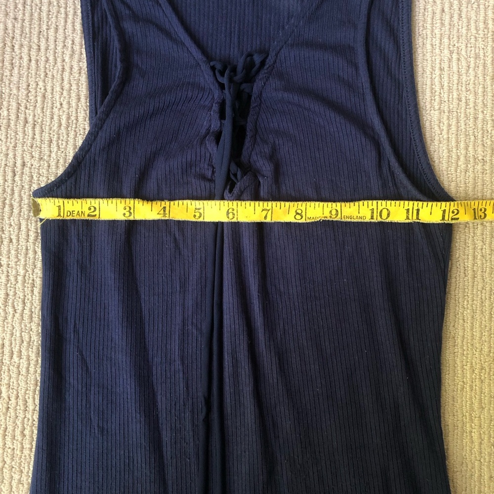 💥3/$10 Dynamite Ribbed Lace Up Tank Top - Picture 3 of 6
